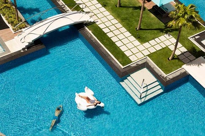 Enjoy the pool area of The Lind