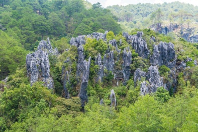 Aerial view of Echo Valley in Sagada