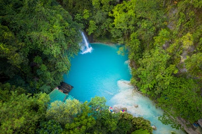 Blue waters of Kawasan Falls