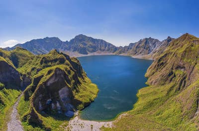 Beautiful landscape of Mt. Pinatubo Crater Lake