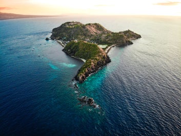 Aerial view of Apo Island in Dumaguete