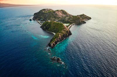 Aerial view of Apo Island in Dumaguete