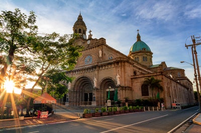 Sunrise at Cathedral in Intramuros Manila