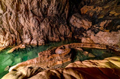 Rock formations in Sumaguing Cave