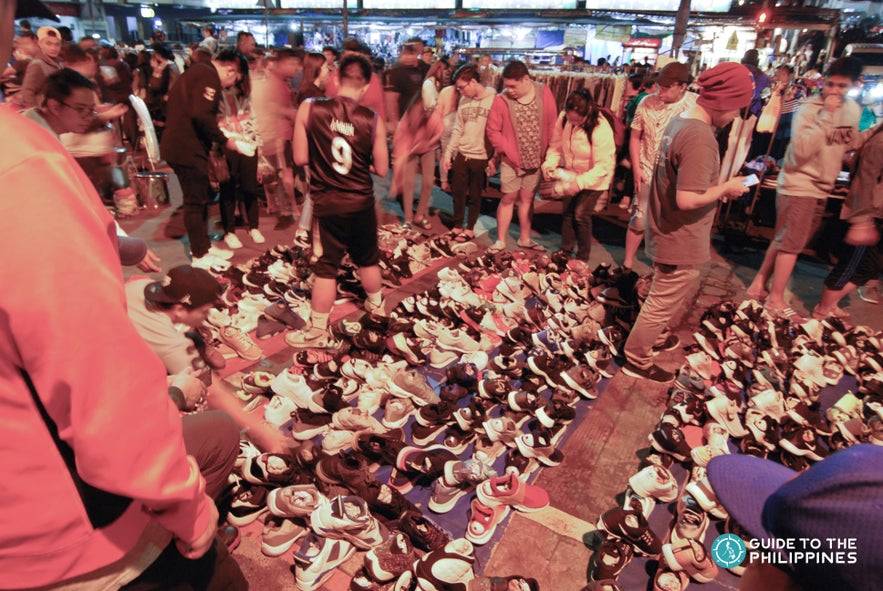 People going around Baguio's night market People going around Baguio's night market