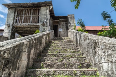 Rock staicase at Baclayon Church in Bohol