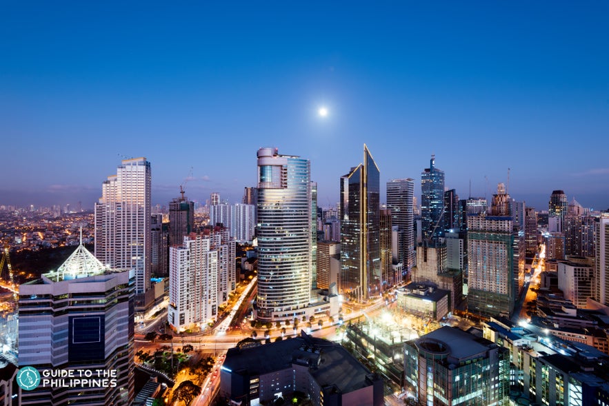 View of Makati during rush hour  View of Makati during rush hour