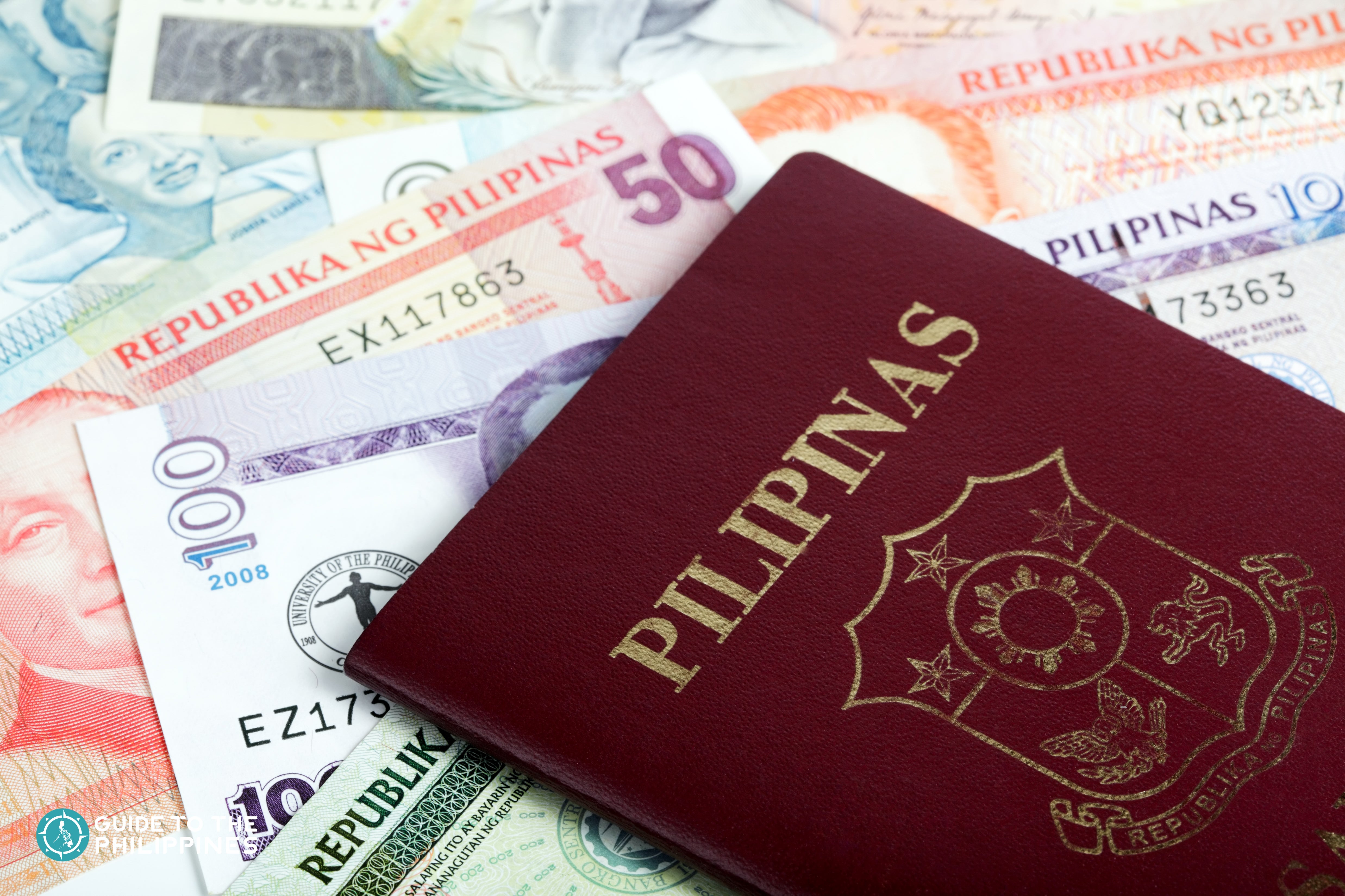 Passport and money from the Philippines Passport and money from the Philippines