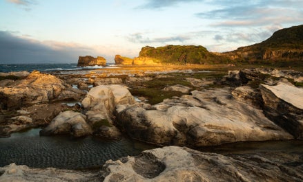 Sunrise over Kapurpurawan Rock Formation