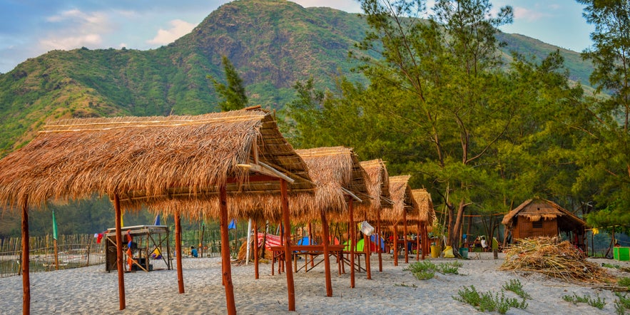 Huts in Anawangin Cove Zambales Huts in Anawangin Cove Zambales