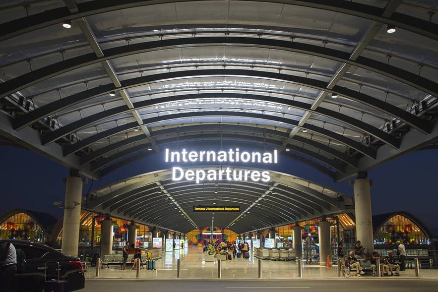 Facade of International Departures area in Mactan Cebu International Airport Facade of International Departures area in Mactan Cebu International Airport