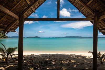 View of the ocean from a cottage in Port Barton Palawan
