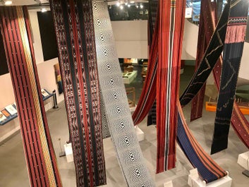 A display of fine weaving at Museo Cordillera