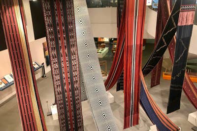 A display of fine weaving at Museo Cordillera