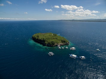 Aerial view of Pescador Island in Cebu