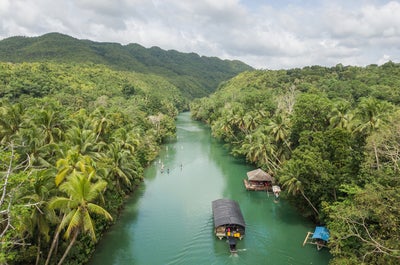 Aerial view of Loboc River Cruise in Bohol