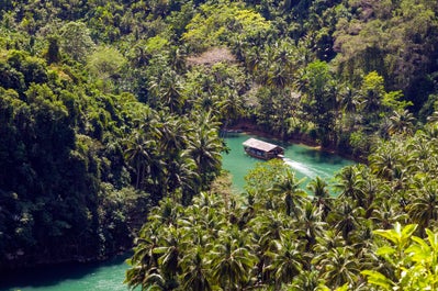 Aerial view of the Loboc River in Bohol