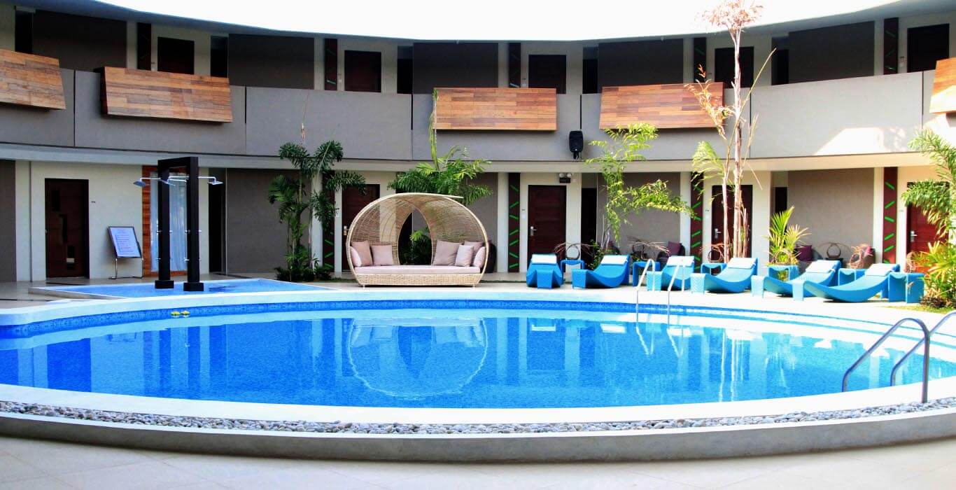 Pool area in The Oriental Bataan