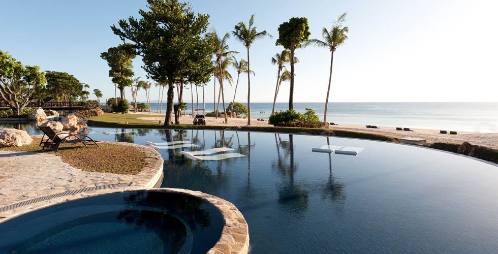 Poolside area in Balesin