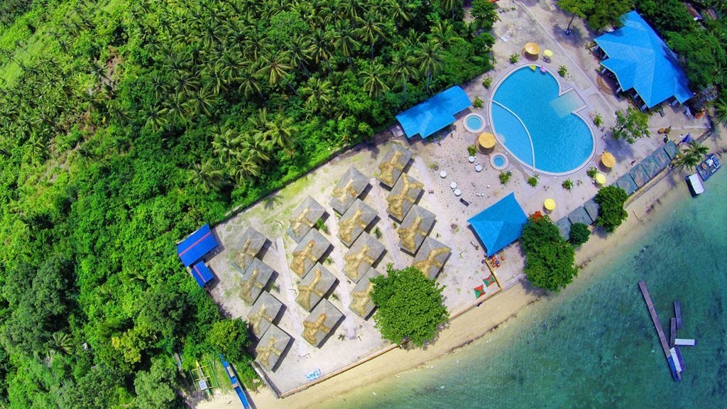 Aerial view of Aquazul resort in Quezon Province