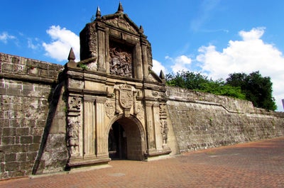 Facade of Fort Santiago in Manila