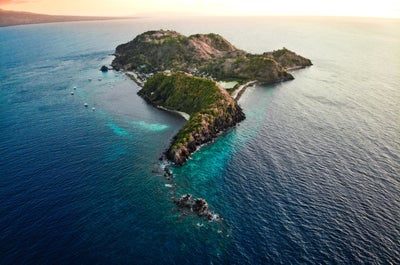 Sunset over Apo Island in Dumaguete