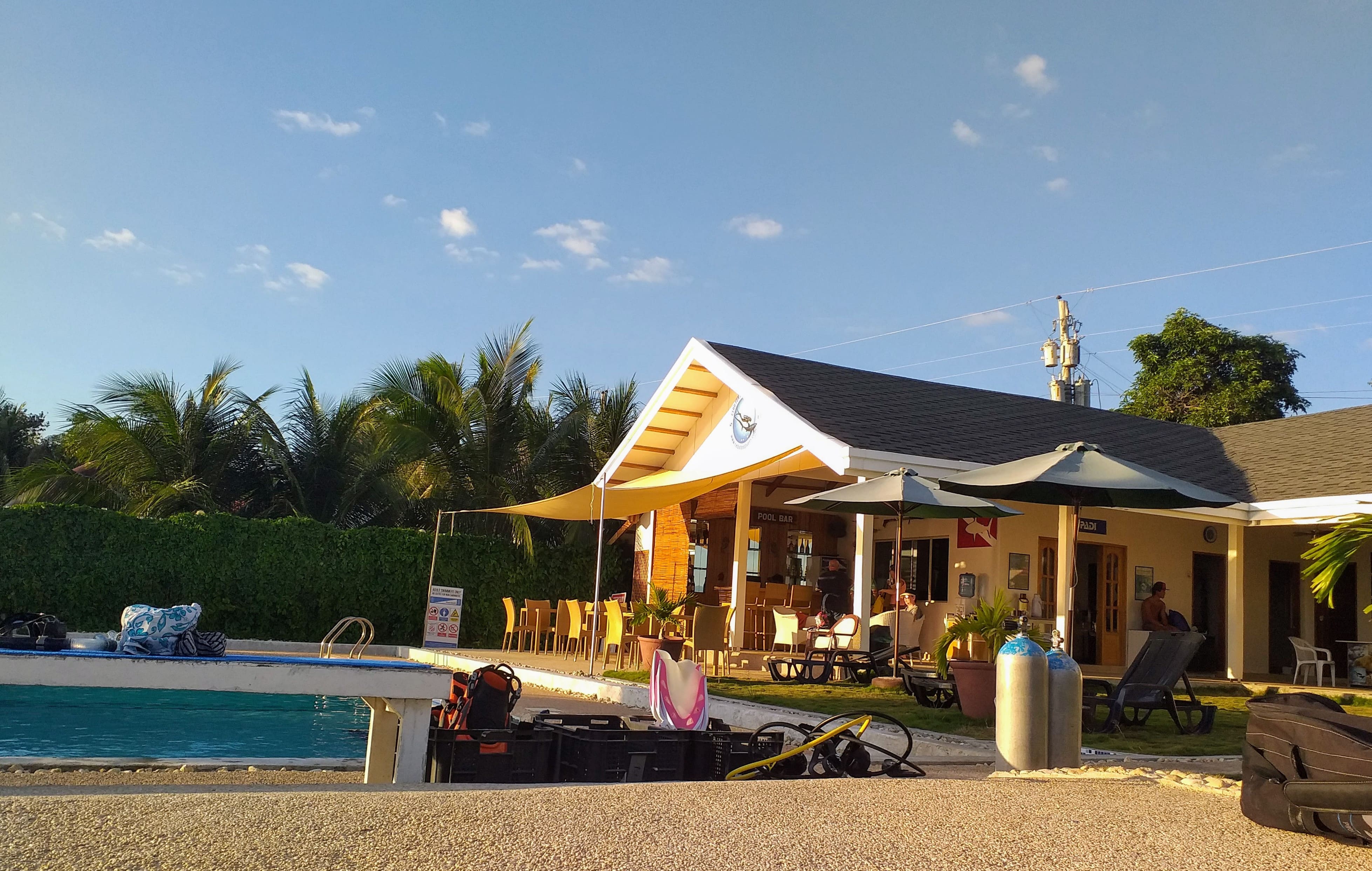 Pool used for diving practice sessions in Cebu Seaview Dive Resort