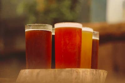 Glasses of beer at Craft 1945 in Baguio