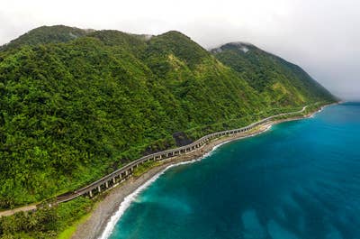 Scenic view of Patapat Viaduct in Ilocos Norte