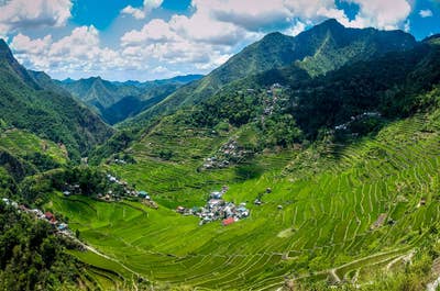 Scenic view of Batad Rices Terraces in Banaue