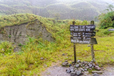 Signage of entrance site in Mt. Pinatubo