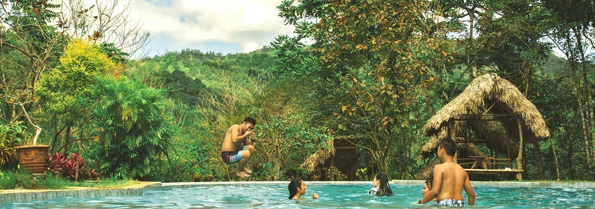 Enjoying the pool at Mount Purro Nature Reserve