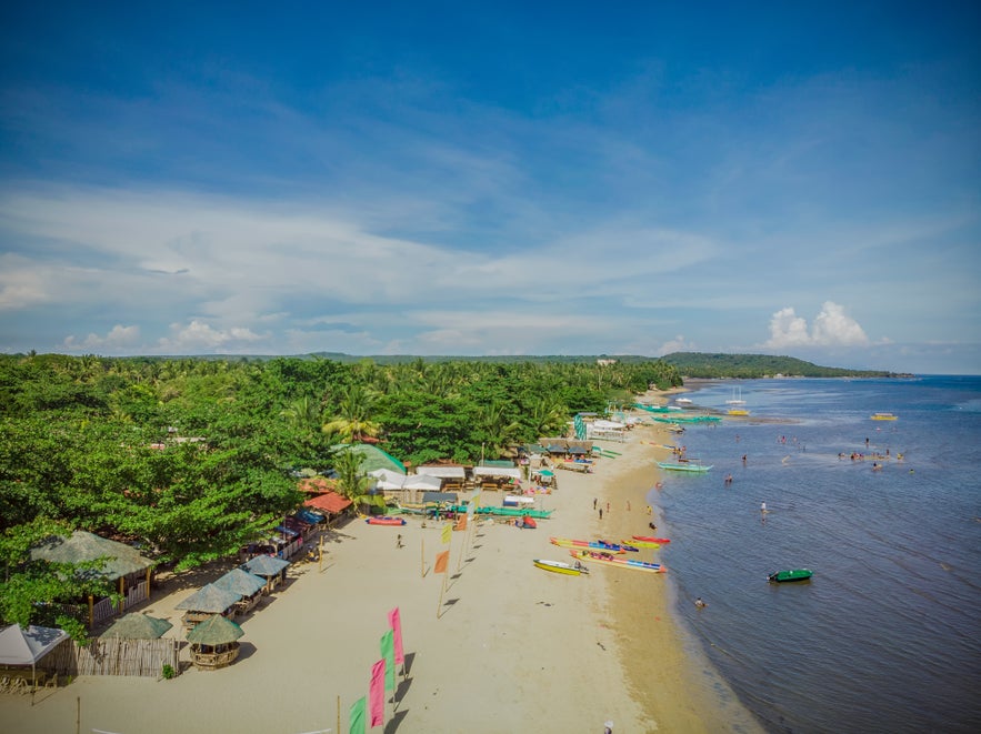 Shoreline of Laiya Beach in Batangas Shoreline of Laiya Beach in Batangas