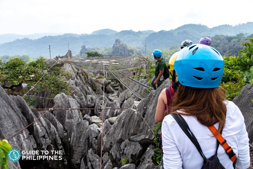 Hikers in Masungi Georeserve, Rizal