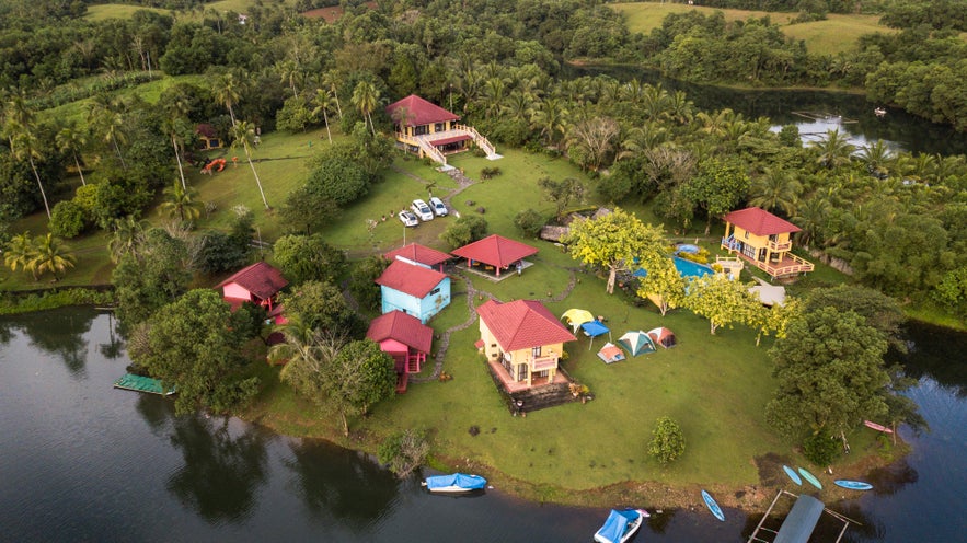 Aerial view of Lake Caliraya in Laguna Aerial view of Lake Caliraya in Laguna