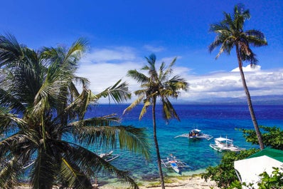 Aerial view of Apo Island in Dumaguete