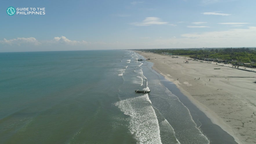 Aerial view of Lingayen Beach Aerial view of Lingayen Beach