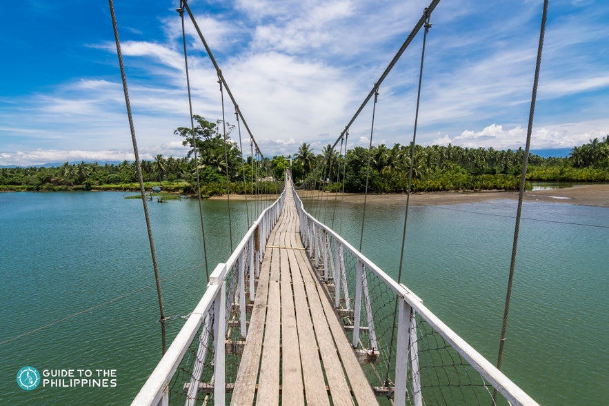 Baler Hanging Bridge above a river Baler Hanging Bridge above a river