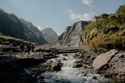 Rocky path going to the peak of Mt. Pinatubo