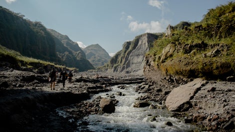 Rocky trail going to Mt. Pinatubo