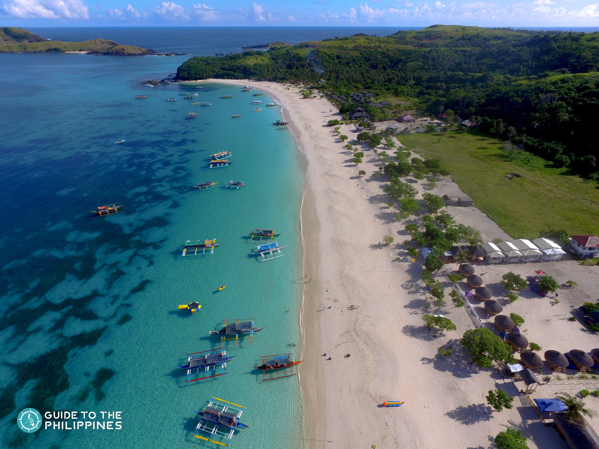 Aerial view of Calaguas Island's shoreline
