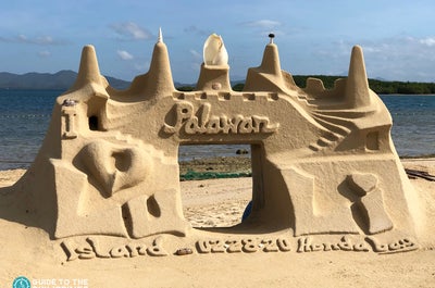 Sand castle in a beach in Palawan