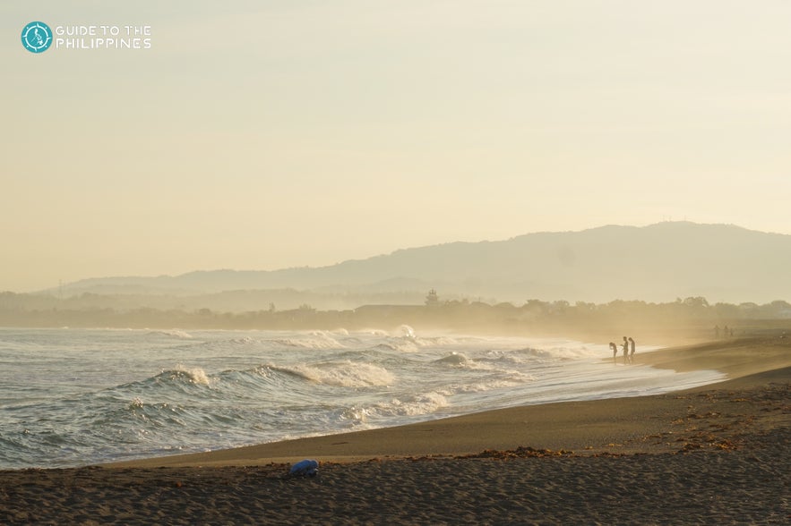 Early morning on Urbiztondo Beach in San Juan Early morning on Urbiztondo Beach in San Juan
