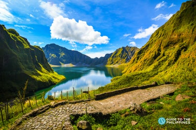 Crater lake at the peak of Mt. Pinatubo