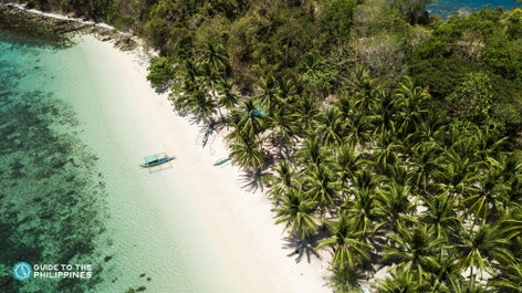 White sand beach of Port Barton Palawan