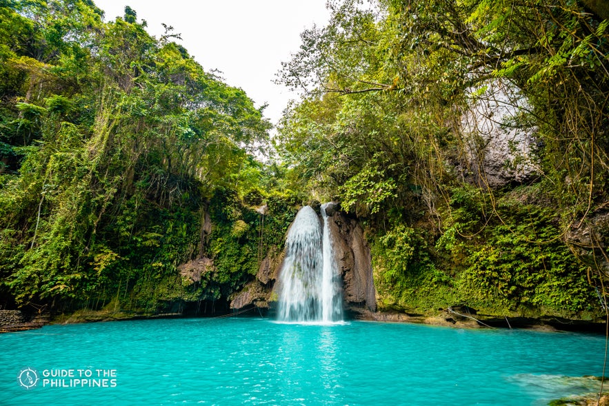 Wide view of Kawasan Falls in Cebu Wide view of Kawasan Falls in Cebu