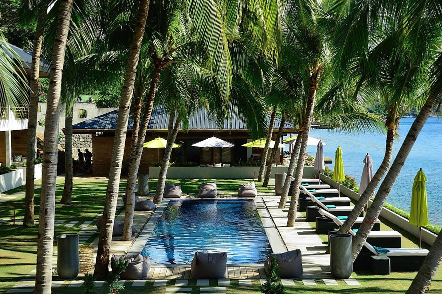 The pool in La Chevrerie Resort and Spa The pool in La Chevrerie Resort and Spa