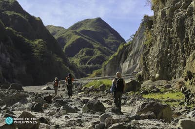 Rocky path going to the peak of Mount Pinatubo