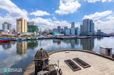 Pasig River view from Fort Santiago in Manila