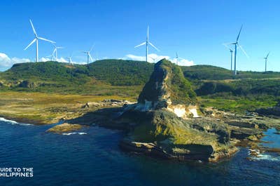 Beautiful view of Kapurpurawan Rock formation in Ilocos